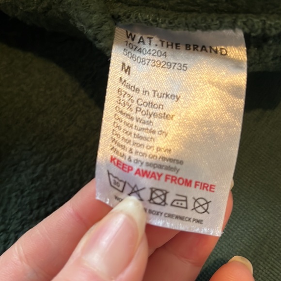 Wat the Brand oversized pine green crewneck size M. Overdyed look see pics - Picture 3 of 10